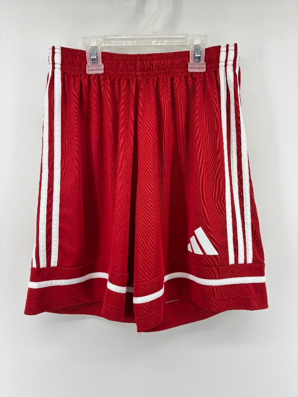 MASSIVE $10 SALE adidas Red Athletic Shorts with White Stripes